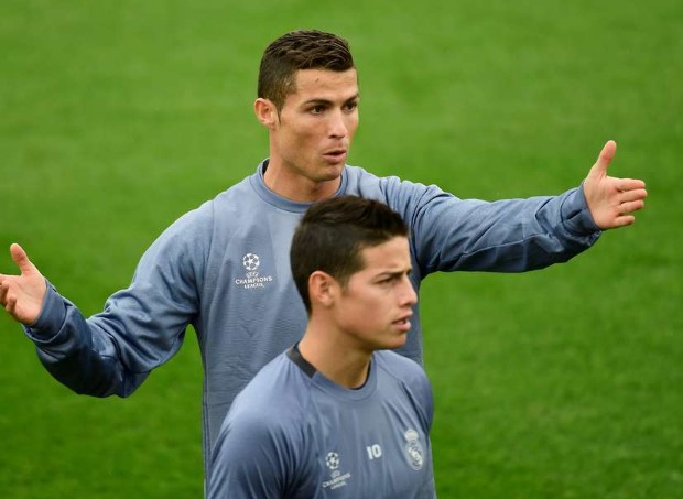 How James Rodriguez approached by Cristiano Ronaldo after his brace v Sevilla