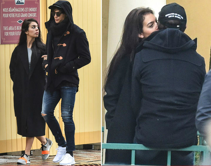 Ronaldo Kisses Girlfriend Georgina Rodriguez in Disneyland Paris