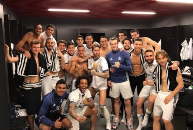 WOW!! Real Madrid post celebratory dressing room picture, cue plenty of jokes
