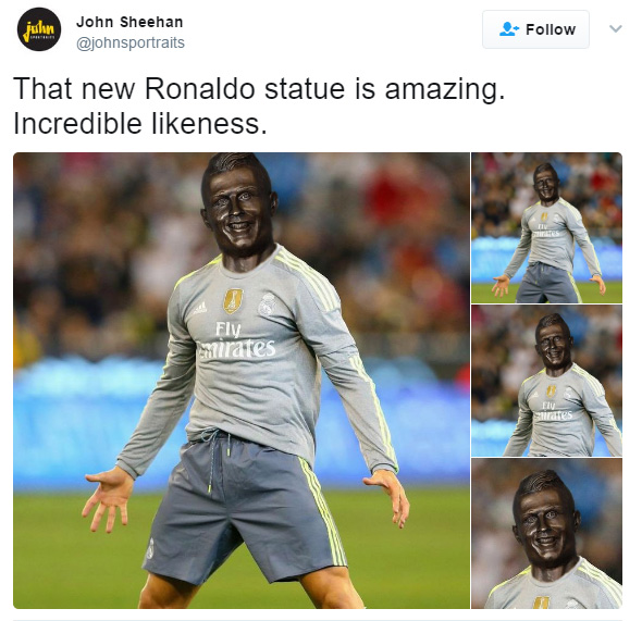 Cristiano Ronaldo Statue Funniest Reactions and Tweets