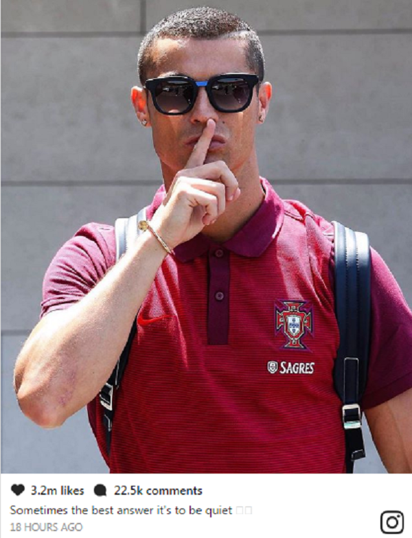 Cristiano Ronaldo Reacts To Tax Fraud Charges With Instagram Post
