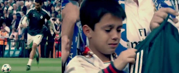 Cristiano Ronaldo Gives His Shirt to Young Madrid Fan He Hit with Free-Kick