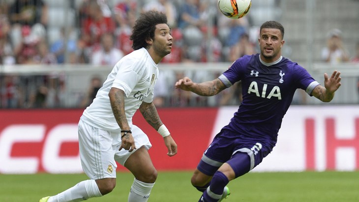 sr4 04082015 - Real Madrid VS Tottenham - Picture Gallery Audi cup Marcelo and kyle