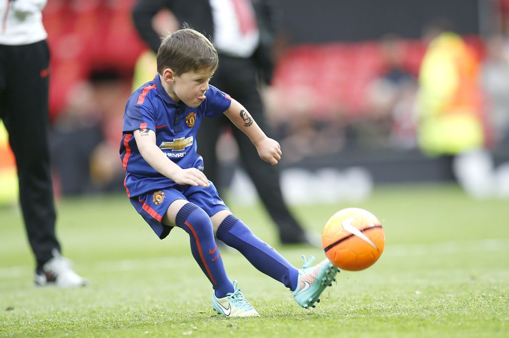 Wayne Rooney's son Kai pictured wearing Cristiano Ronaldo kit