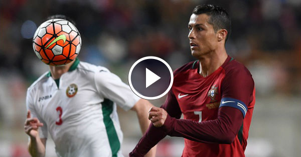 Cristiano Ronaldo against Bulgaria