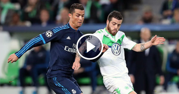 Cristiano Ronaldo against Wolfsburg