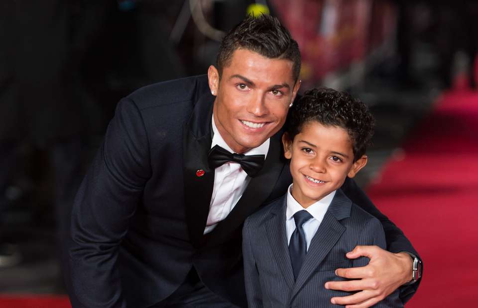sr4 16042016 - WOW!! Cristiano Ronaldo jr scores a penalty against his Dad
