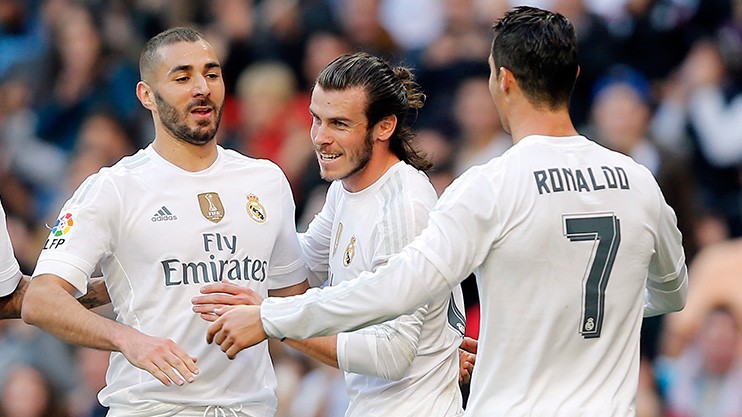 Cristiano Ronaldo, Karim Benzema and Gareth Bale