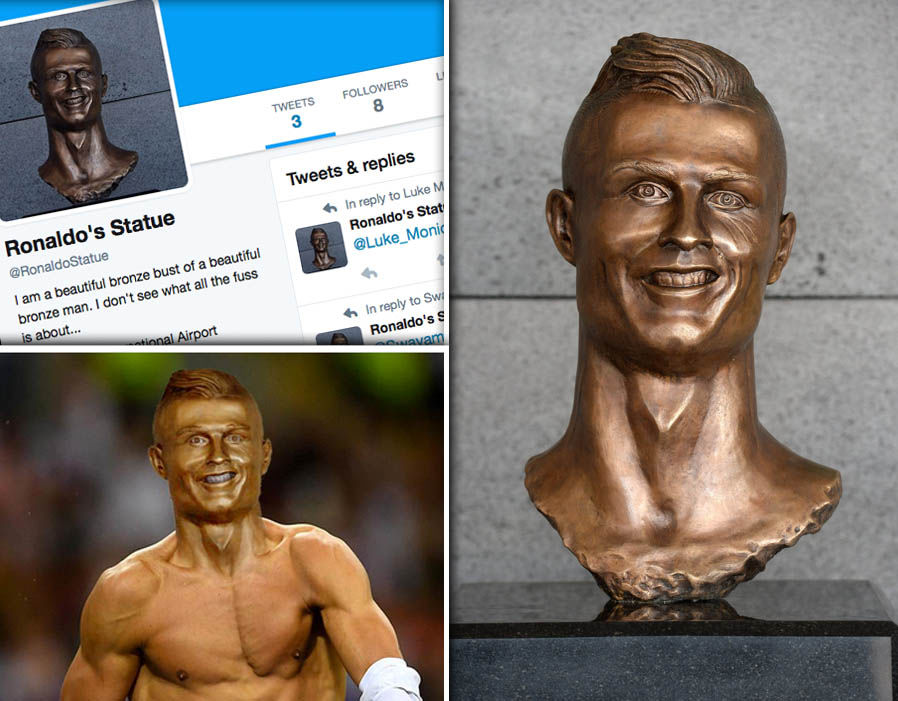 People are laughing at the new Cristiano Ronaldo statue