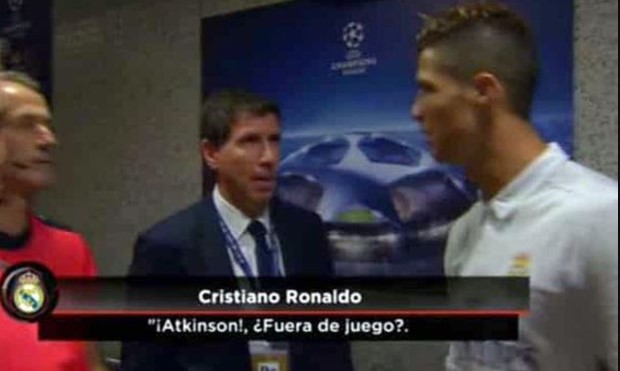 Cristiano Ronaldo confronted referee Martin Atkinson in the tunnel over his 'offside' goal