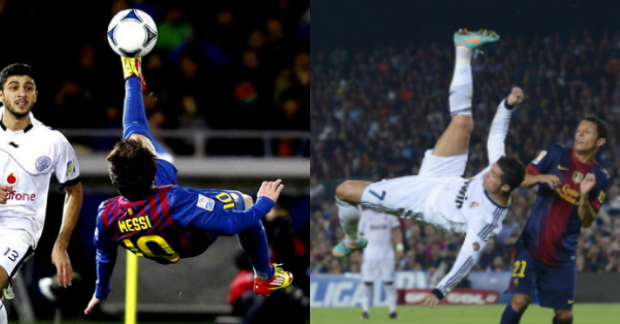 Ronaldo vs Messi - Best Bicycle Kicks Ever by Two Best Soccer Players