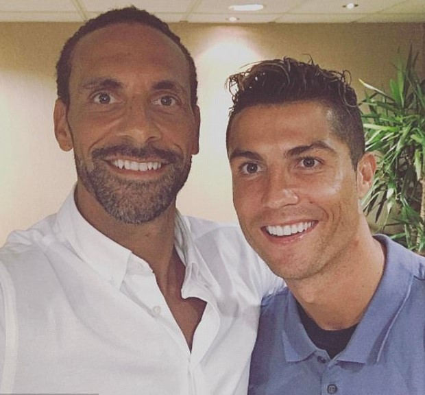 Rio Ferdinand meets his old teammate Cristiano Ronaldo!