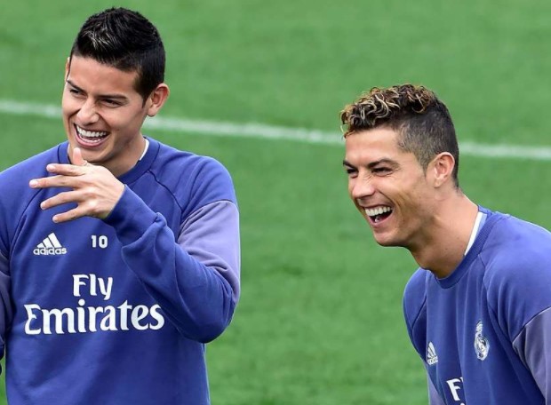 Cristiano Ronaldo trolls James Rodriguez after he gets new hair style